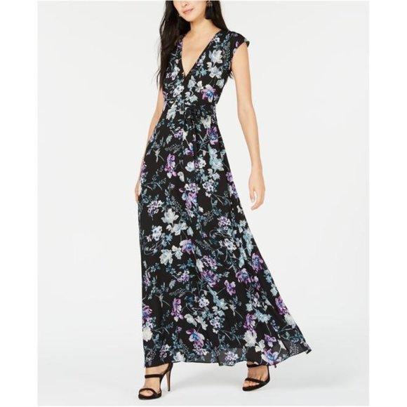 Bar III Floral-Printed Wrap Maxi Dress - Picture 1 of 1